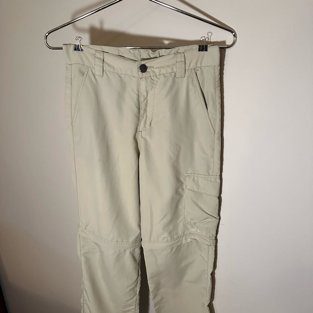 Boys Convertible / Zip-Off Tan Hiking Pants (Size 12/14)